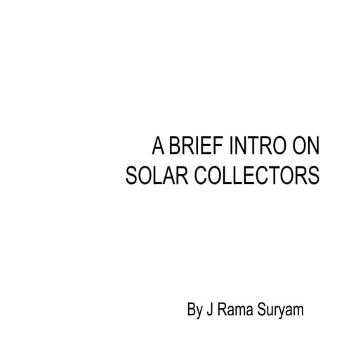 Solar collectors