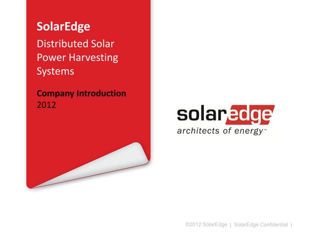 SolarEdge Company Presentation