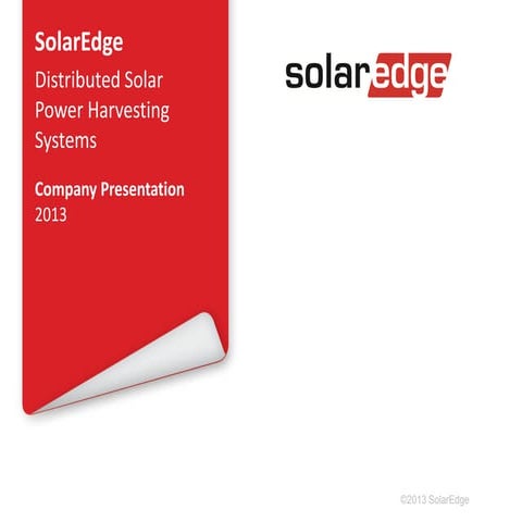 SolarEdge Company Presentation for North America