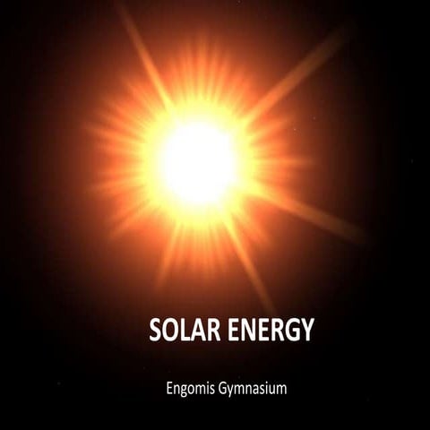 Solar energy