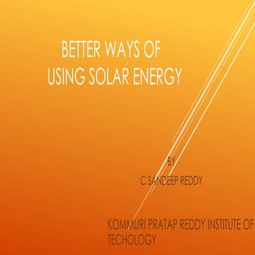 Solar energy
