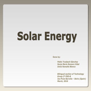 Solar energy