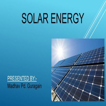 Solar energy