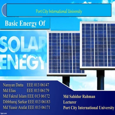 Solar energy