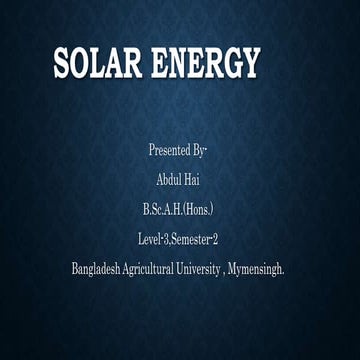 Solar energy by hadi @bau