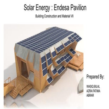 Solar energy   endesa pavilion ppt