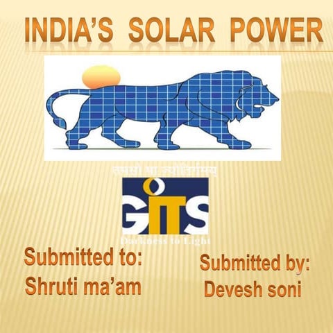 Solar energy in india