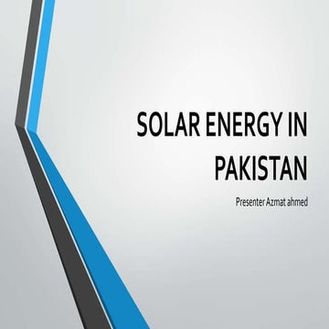 Solar energy in pakistan | PPTX
