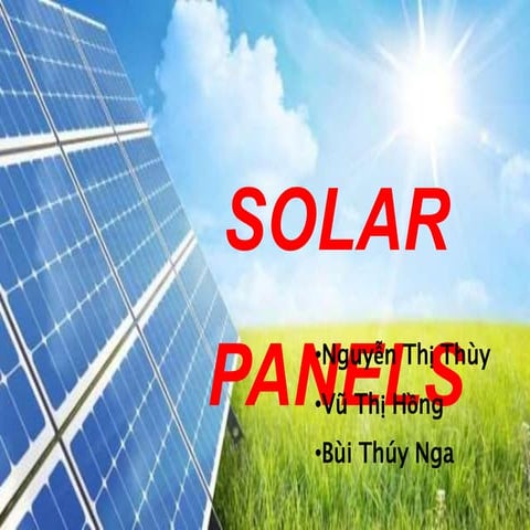 Solar panel presentation | PPTX
