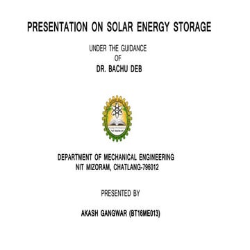 Solar energy storage 