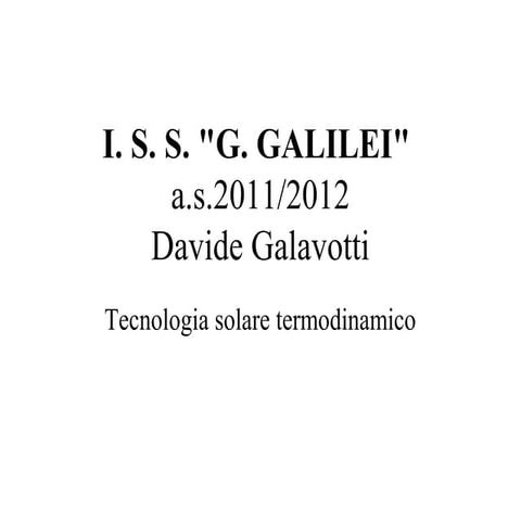 Solare termodinamico