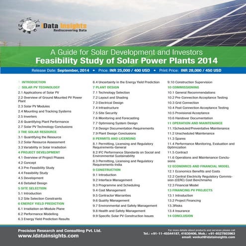 Feasibility Study of Solar Power in India