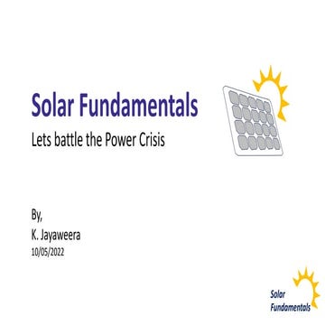 Solar Fundametals - K. Jayaweera May 2022.pdf
