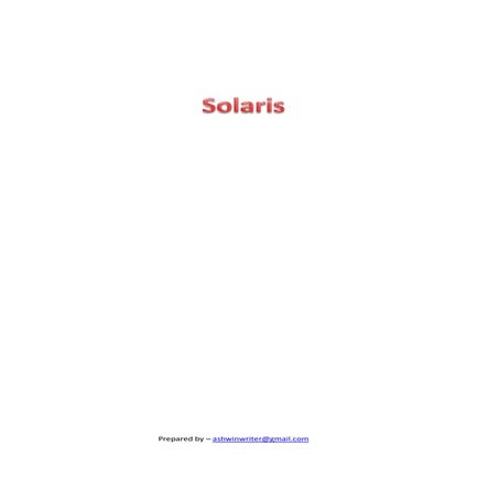 Solaris basics | PDF | Operating Systems | Computer Software and ...