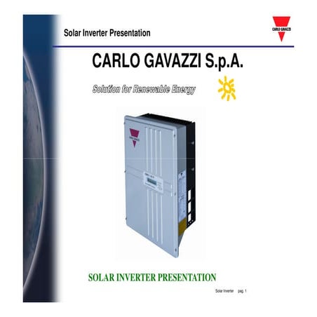 A presentation on solar inverter | PPTX