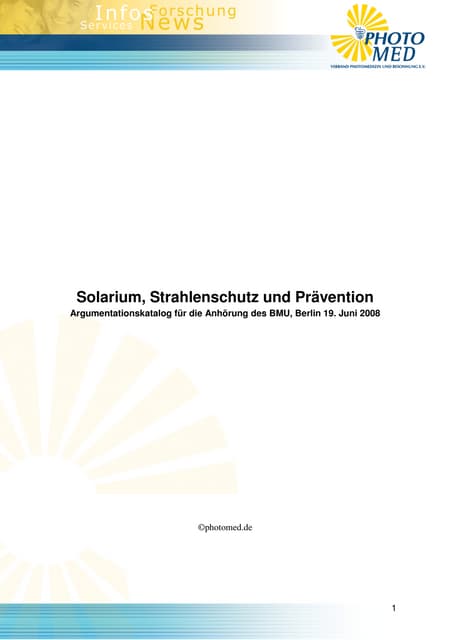 Solarium Strahlenschutz Prävention