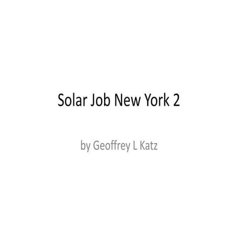 Solar Job New York 2