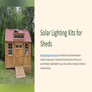 Solar Carport Lighting Kits - Sun In One | PPTX