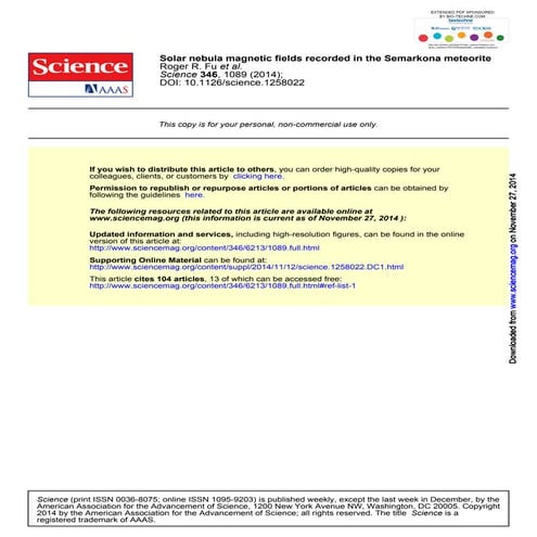 Solar nebula magnetic_fields_recorded_in_the_semarkona_meteorite