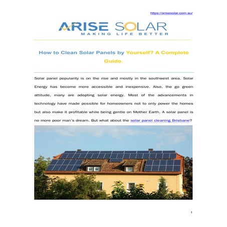 THE ULTIMATE GUIDE TO ECO-FRIENDLY CLEANING OF SOLAR PANELS | PPTX