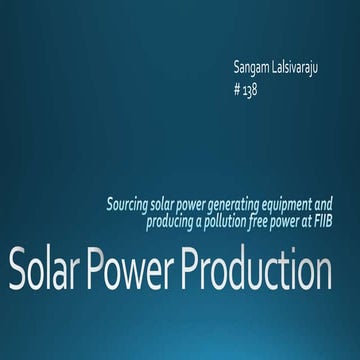 Solar panel project- project management