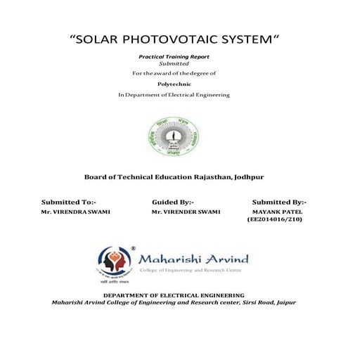 Solar photovotaic system
