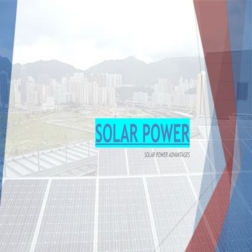 SOLAR POWER ADVANTAGE & disadvantage, importance