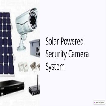 Solar Powered Security Camera - Sun In One | PDF