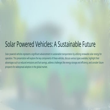 solar Powered vehicles 2.0.pptx battery stores electrical