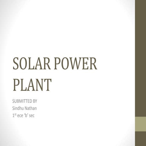 Solar power plant