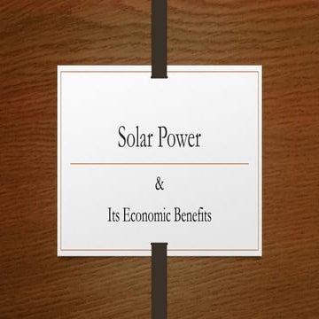 Solar power project