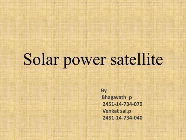 Solar power satellite
