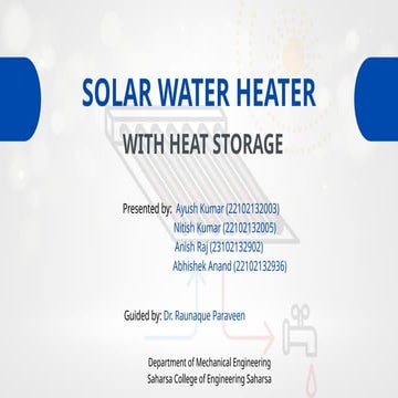 Solar Water Heater | PPTX