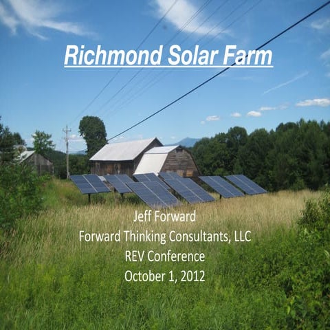 Jeff Forward REV 2012 - Community Solar Lessons Learned | PPT