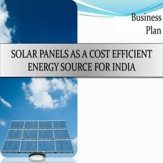 Solar product business plan