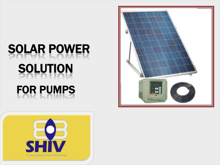 Solar Pumps Ppt