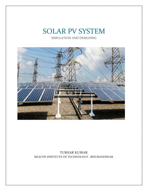 Solar pv -simulation and designing
