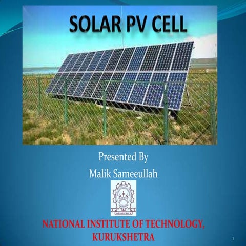 Solar pv cell