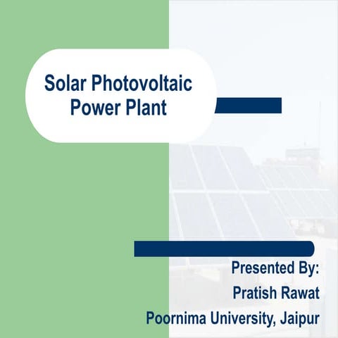 Solar Photovoltaic Power Plant
