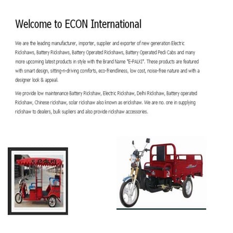 Solar rickshaw in new delhi