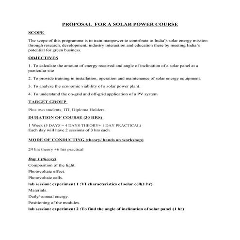 Training manual for engineers on solar pv system | PDF