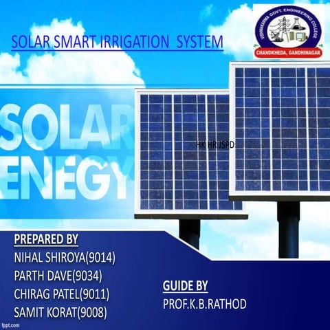 Solar smart irrigation system