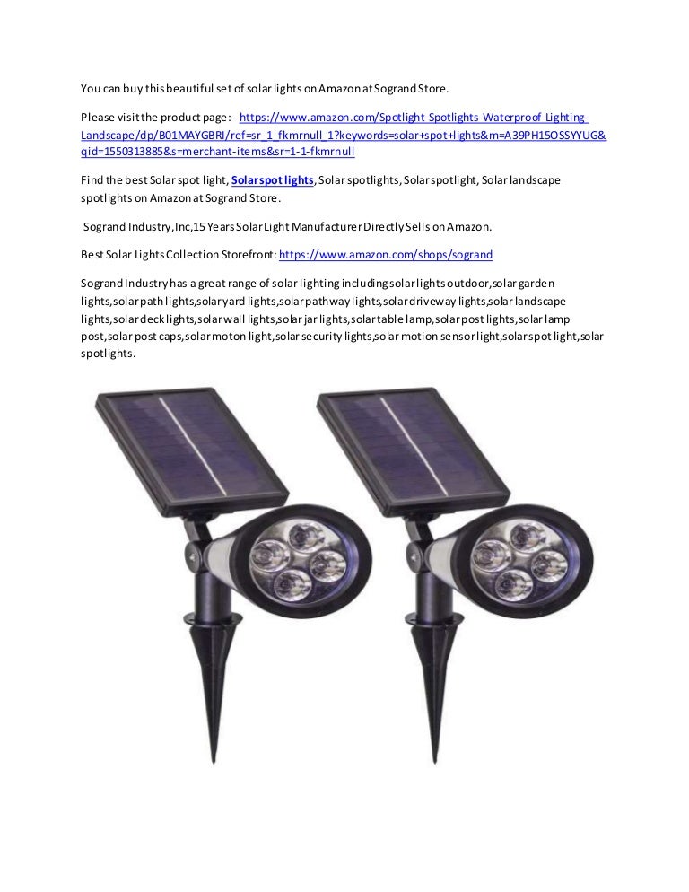 Solar spot lights