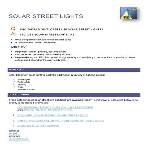 Solar street lights