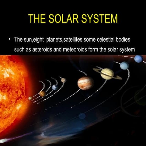 The Solar system and Celestial bodies. | PPTX