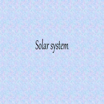 Solar System Ppt | PPTX