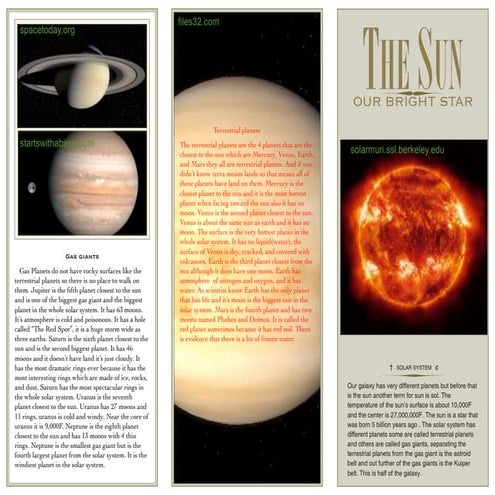 Kristal's Solar System Brochure