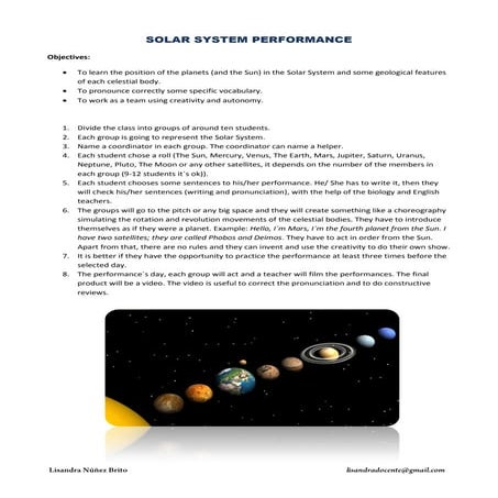 Solar System Performance de Lisandra Nubri