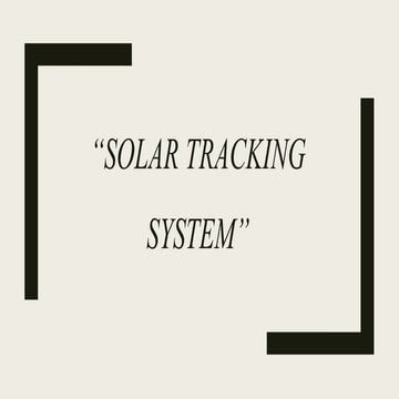 Solar tracking system using 8051 microcontroller. | PPTX