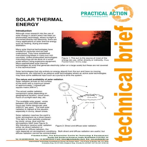 Solar Thermal Energy | PDF